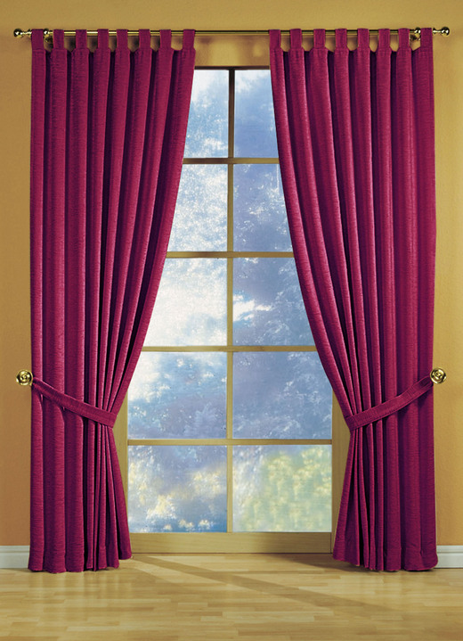 Klassisch - Fensterdekoration aus schwerer Thermo-Chenille-Qualität Ansicht 19 Klassisch - Fensterdekoration aus schwerer Thermo-Chenille-Qualität, in Größe 364 (H150xB135 cm) bis 464 (H245xB270 cm), in Farbe TERRA, in Ausführung mit Universalschienenband Ansicht 19