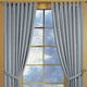 Klassisch - Fensterdekoration aus schwerer Thermo-Chenille-Qualität – Farbe SILBER – Ansicht 3 Klassisch - Fensterdekoration aus schwerer Thermo-Chenille-Qualität, in Größe 364 (H150xB135 cm) bis 464 (H245xB270 cm), in Farbe TERRA, in Ausführung mit Universalschienenband – Farbe SILBER – Ansicht 3