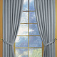 Klassisch - Fensterdekoration aus schwerer Thermo-Chenille-Qualität – Farbe SILBER – Ansicht 1 Klassisch - Fensterdekoration aus schwerer Thermo-Chenille-Qualität, in Größe 364 (H150xB135 cm) bis 464 (H245xB270 cm), in Farbe TERRA, in Ausführung mit Universalschienenband – Farbe SILBER – Ansicht 1
