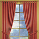 Klassisch - Fensterdekoration aus schwerer Thermo-Chenille-Qualität – Farbe TERRA – Ansicht 5 Klassisch - Fensterdekoration aus schwerer Thermo-Chenille-Qualität, in Größe 364 (H150xB135 cm) bis 464 (H245xB270 cm), in Farbe CREME, in Ausführung mit Universalschienenband – Farbe TERRA – Ansicht 5