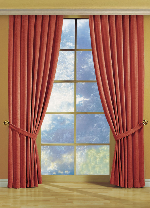 Klassisch - Fensterdekoration aus schwerer Thermo-Chenille-Qualität Ansicht 17 Klassisch - Fensterdekoration aus schwerer Thermo-Chenille-Qualität, in Größe 364 (H150xB135 cm) bis 464 (H245xB270 cm), in Farbe BRAUN, in Ausführung mit Universalschienenband Ansicht 17