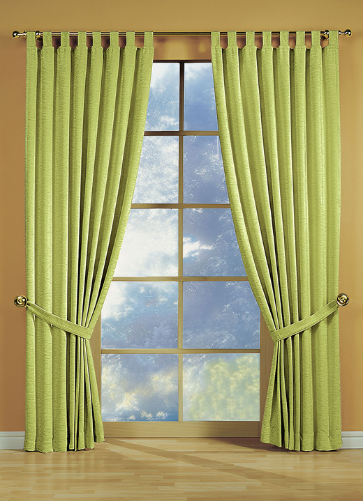 Klassisch - Fensterdekoration aus schwerer Thermo-Chenille-Qualität Ansicht 20 Klassisch - Fensterdekoration aus schwerer Thermo-Chenille-Qualität, in Größe 364 (H150xB135 cm) bis 464 (H245xB270 cm), in Farbe CREME, in Ausführung mit Universalschienenband Ansicht 20