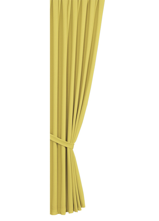 Klassisch - Pflegeleichte Energiespar-Verdunkelungs-Schals, in Größe 119 (H150xB140 cm) bis 271 (H245xB140 cm), in Farbe GOLD, in Ausführung mit Schlaufen Ansicht 1