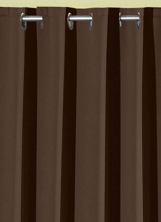 Klassisch - Pflegeleichte Energiespar-Verdunkelungs-Schals, in Größe 119 (H150xB140 cm) bis 271 (H245xB140 cm), in Farbe TAUPE, in Ausführung Mit Schlaufen Ansicht 33