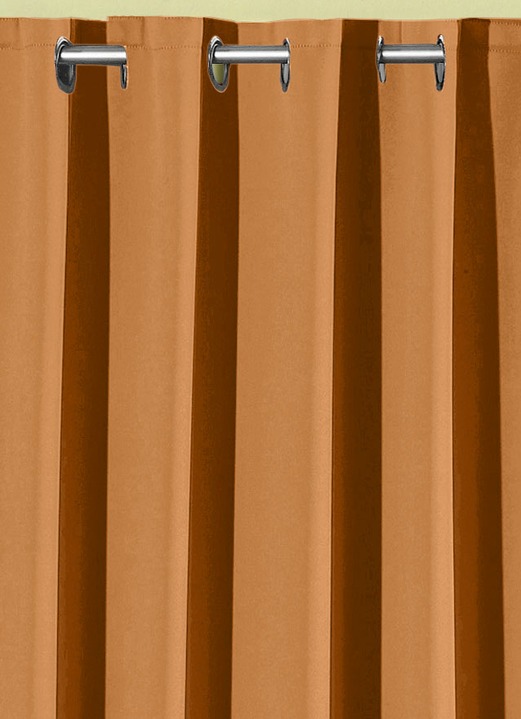 Klassisch - Pflegeleichte Energiespar-Verdunkelungs-Schals Ansicht 15 Klassisch - Pflegeleichte Energiespar-Verdunkelungs-Schals, in Größe 119 (H150xB140 cm) bis 271 (H245xB140 cm), in Farbe TERRA, in Ausführung Mit Schlaufen Ansicht 15