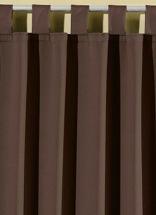 Klassisch - Pflegeleichte Energiespar-Verdunkelungs-Schals, in Größe 119 (H150xB140 cm) bis 271 (H245xB140 cm), in Farbe TAUPE, in Ausführung Mit Schlaufen Ansicht 32