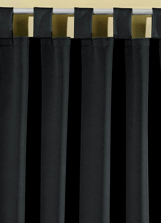 Klassisch - Pflegeleichte Energiespar-Verdunkelungs-Schals, in Größe 119 (H150xB140 cm) bis 271 (H245xB140 cm), in Farbe TAUPE, in Ausführung Mit Schlaufen Ansicht 25