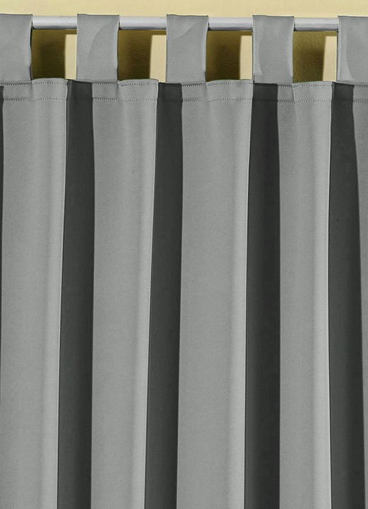 Klassisch - Pflegeleichte Energiespar-Verdunkelungs-Schals, in Größe 119 (H150xB140 cm) bis 271 (H245xB140 cm), in Farbe BLAU, in Ausführung Mit Schlaufen Ansicht 11