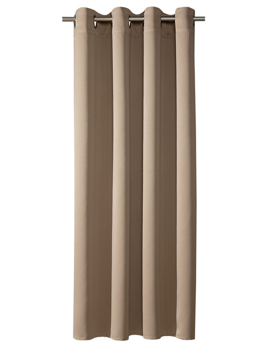 Klassisch - Pflegeleichte Energiespar-Verdunkelungs-Schals, in Größe 119 (H150xB140 cm) bis 271 (H245xB140 cm), in Farbe TAUPE, in Ausführung Mit Schlaufen Ansicht 35