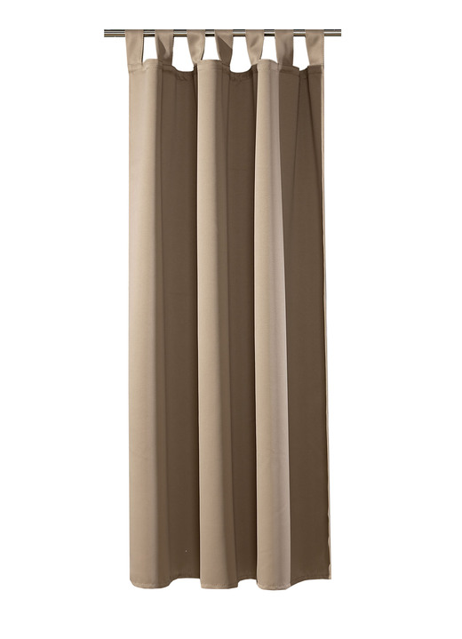 Klassisch - Pflegeleichte Energiespar-Verdunkelungs-Schals, in Größe 119 (H150xB140 cm) bis 271 (H245xB140 cm), in Farbe TAUPE, in Ausführung Mit Schlaufen Ansicht 34