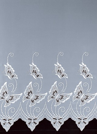 Klassisch - Langstore mit Plauener Stickerei, in Größe 212 (200x300 cm) bis 301 (245x750 cm), in Farbe WEISS – Farbe WEISS – Ansicht 