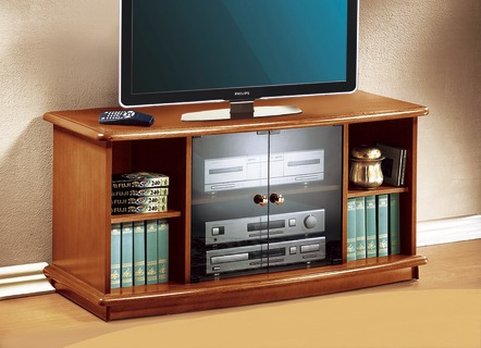 Hifi- &  TV-Möbel - TV-Video-Longboard, in Farbe NUSSBAUM