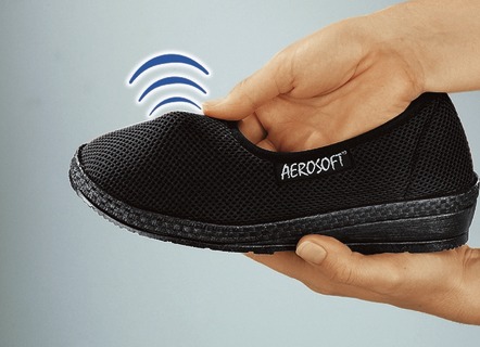 Hausschuhe - Klima-Klettschuh mit durchgehender, patentierter Filzschalensohle, in Größe 036 bis 046, in Farbe GRAU, in Ausführung Klima-Klett-Pantolette – Farbe GRAU – Ansicht 