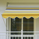 Sichtschutz und Sonnenschutz - Klemm-Markise mit innenliegendem Kettenantrieb, in Größe 150 (Breite 150 cm) bis 400 (Breite 400 cm), in Farbe GELB-GRAU – Farbe GELB-GRAU – Ansicht 1