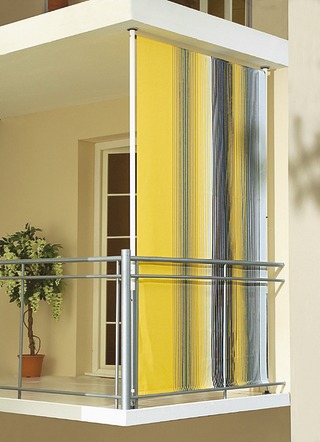 Sichtschutz und Sonnenschutz - Balkon-Seitensichtschutz – Farbe GELB-GRAU Sichtschutz und Sonnenschutz - Balkon-Seitensichtschutz, in Größe 120 (Breite 120 cm) bis 150 (Breite 150 cm), in Farbe BEERE