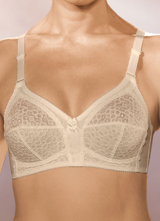Soft-BH - Format BH mit unterlegten Spitzencups, in Größe 075 bis 110, in Cup F, in Farbe HAUT Ansicht 1