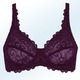 Bügel-BH - Viania Bügel-BH mit Stickereispitze, in Größe 080 bis 100, in Cup C, in Farbe BROMBEER – Farbe BROMBEER – Ansicht 2