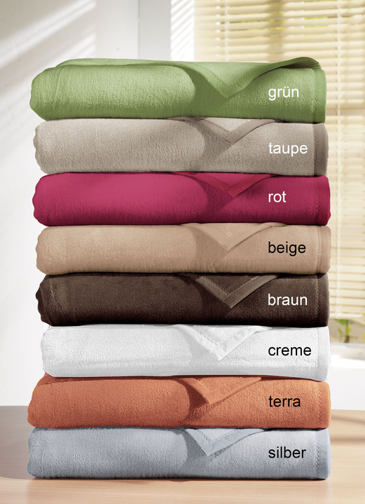 Decken - Schlafdecke auch extralang, in Größe 185 (Schlafdecke, 100x150 cm) bis 235 (Schlafdecke, 220x240 cm), in Farbe GRAU Ansicht 5