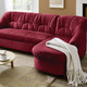 Polstermöbel - Polstermöbel in verschiedenen Bezugsvarianten, in Farbe BORDEAUX, in Ausführung Hocker – Farbe BORDEAUX – Ansicht 3