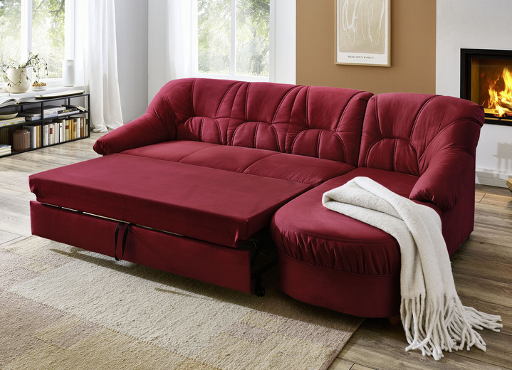 Polstermöbel - Polstermöbel in verschiedenen Bezugsvarianten, in Farbe BORDEAUX, in Ausführung Hocker Ansicht 4