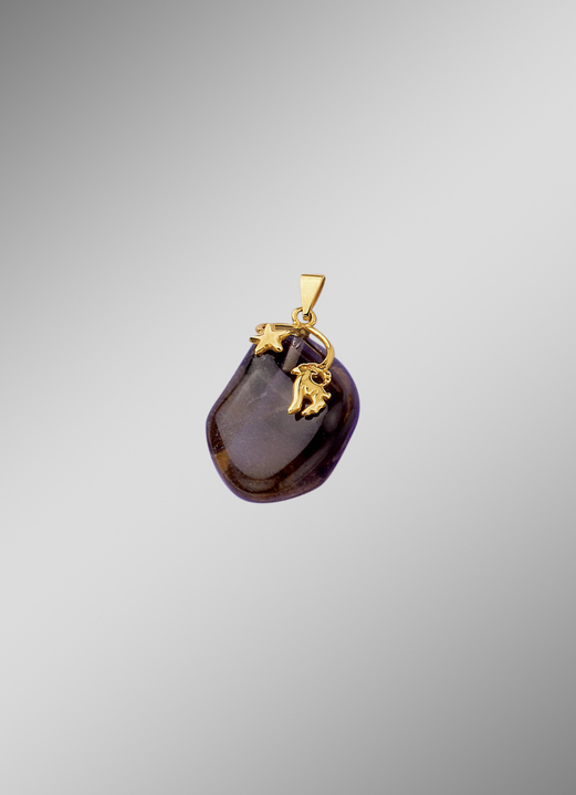 mit Edelsteinen - Sternzeichen-Anhänger mit echten Monats-Edelsteinen, in Farbe  Ansicht 11