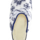 Hausschuhe - Pantoffel aus bedrucktem Plüschmaterial, in Größe 036 bis 043, in Farbe ECRU-BLAU – Farbe ECRU-BLAU – Ansicht 2