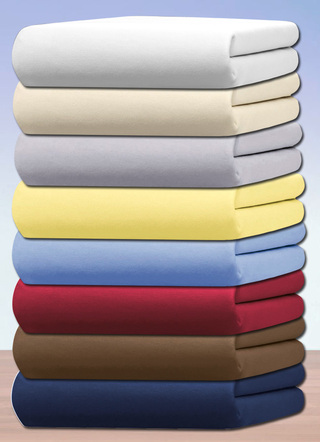 Edel-Jersey-Spannbetttücher aus feinster Mako-Baumwolle