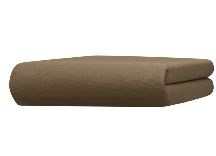 Spannbetttücher - Edel-Jersey-Spannbetttuch von Bellana, in Größe 133 (1x 90–100/190–200 cm) bis 138 (1x 180–200/ 200 cm), in Farbe MITTELBLAU, in Ausführung Edel-Jersey Exclusiv Ansicht 6