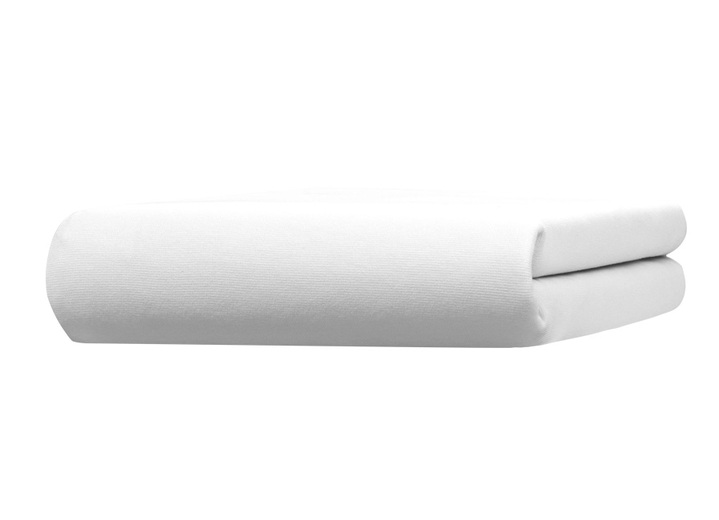 Spannbetttücher - Edel-Jersey-Spannbetttuch von Bellana, in Größe 133 (1x 90–100/190–200 cm) bis 138 (1x 180–200/ 200 cm), in Farbe MITTELBLAU, in Ausführung Edel-Jersey Exclusiv Ansicht 11