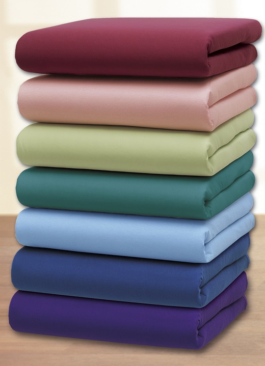 Spannbetttücher - Spannbetttücher aus hochwertiger Microfaser-Qualität, in Größe 133 (2 Spannbetttücher, 100/200 cm) bis 138 (1 Spannbetttuch, 180/200 cm), in Farbe HELLBLAU Ansicht 2