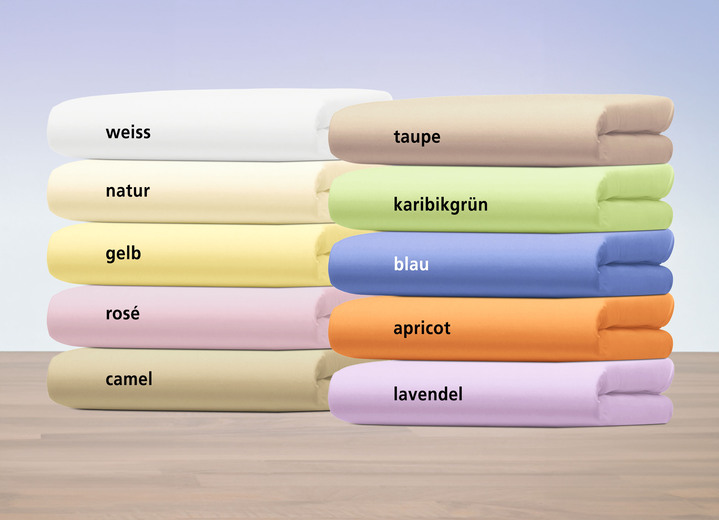 Spannbetttücher - Bellana Vital-Jersey-Spannbetttuch mit Lyocell (TENCEL™), in Größe 133 (1 Spannbettt 90–120/200–220) bis 138 (1 Spannbettt 180–200/200–220), in Farbe NATUR Ansicht 2