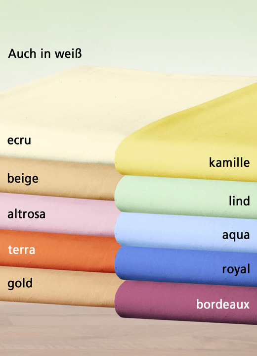 Spannbetttücher - Atmungsaktiv und hautfreundliche Betttücher und Spannbettücher, in Größe 131 (2 Betttücher, 150/ 250 cm) bis 138 (1 Spannbetttuch, 200/ 200 cm), in Farbe BORDEAUX Ansicht 4