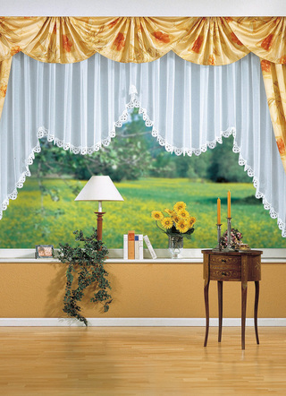 Heimtextilien - M-Bogen-Store, in Größe 060 (100x300 cm) bis 167 (H175xB900 cm), in Farbe WEISS