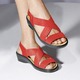 Sandaletten & Pantoletten - Stretch-Bequem-Sandalette, in Größe 036 bis 042, in Farbe ROT