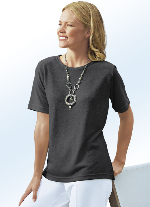 Shirts - Shirt in 13 Farben mit kurzen Ärmeln, in Größe 038 bis 054, in Farbe SMARAGD Ansicht 8