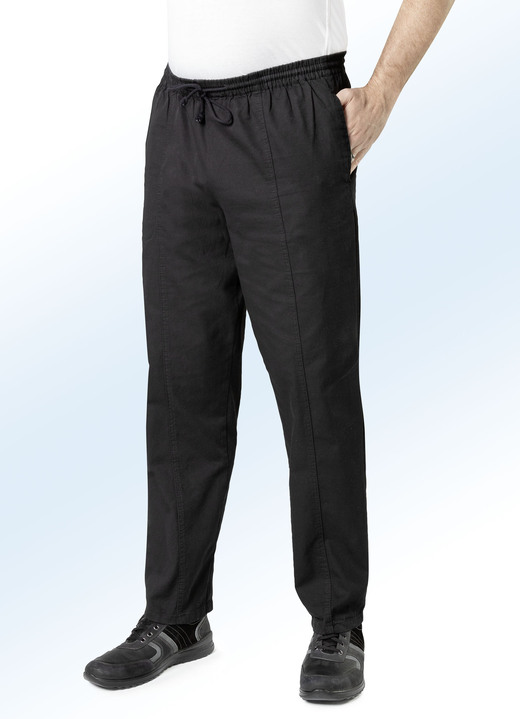 Hosen - Schlupfjeans mit Gummibund und Kordelzug in 4 Farben, in Größe 024 bis 110, in Farbe JEANSBLAU Ansicht 5