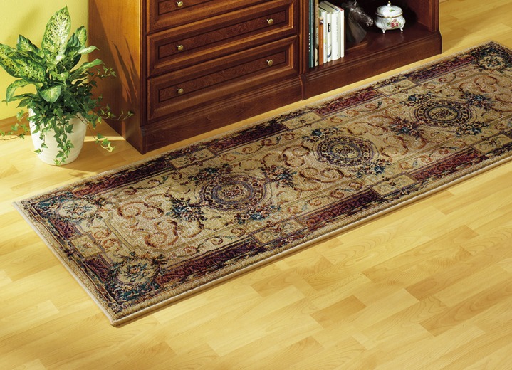 Klassisch - Brücken, Galerie und Teppiche in hochwertiger Qualität, in Größe 005 (Brücke, 40x 60 cm) bis 325 (Bettumrandung, 3-teilig), in Farbe BEIGE Ansicht 3