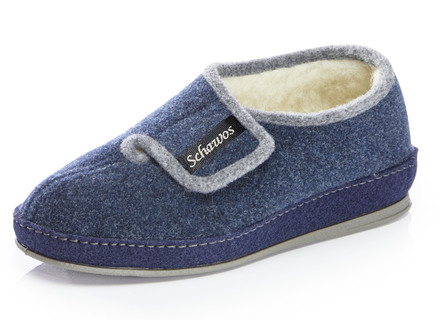 Atmungsaktive Damen-Hausschuhe, mit Klettverschluss