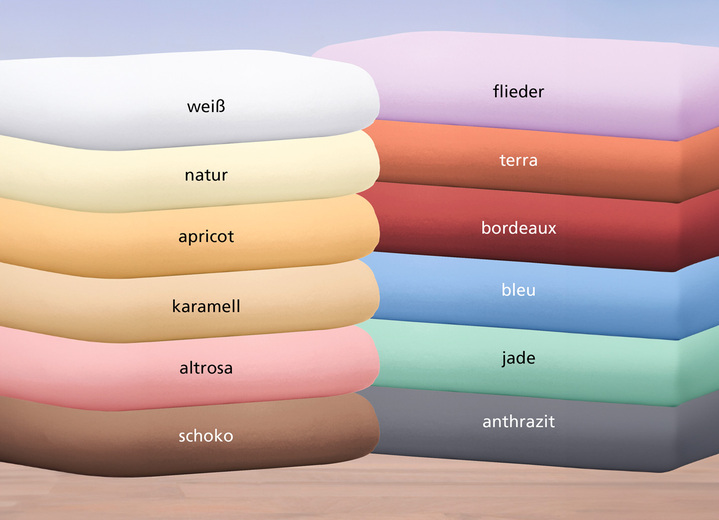 Spannbetttücher - Flauschiges Biber-Spannbetttuch, in Größe 033 (2 Spannbetttücher, 100/200 cm) bis 038 (1 Spannbetttuch, 200/200 cm), in Farbe APRICOT