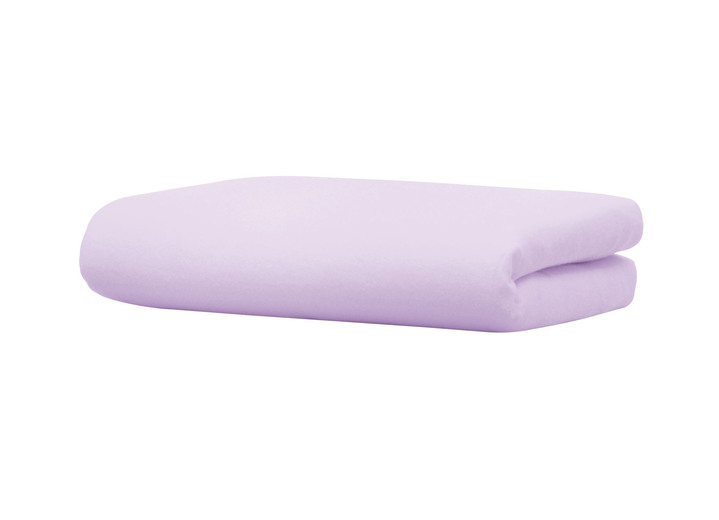 Spannbetttücher - Biber-Betttuch aus 100% Baumwolle, in Größe 031 (2 Betttücher, 150/250 cm) bis 032 (1 Betttuch, 220/270 cm), in Farbe FLIEDER Ansicht 1