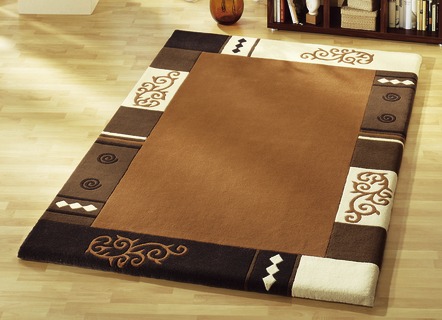 Bettumrandungen - Handgetuftete Brücken, Teppiche und Bettumrandungen, in Größe 103 (Brücke, 60x90 cm) bis 325 (Bettumrandung, 3-teilig), in Farbe GRAU – Farbe BRAUN – Ansicht 