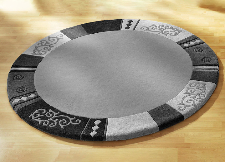 Bettumrandungen - Handgetuftete Brücken, Teppiche und Bettumrandungen, in Größe 103 (Brücke, 60x90 cm) bis 325 (Bettumrandung, 3-teilig), in Farbe GRAU Ansicht 12