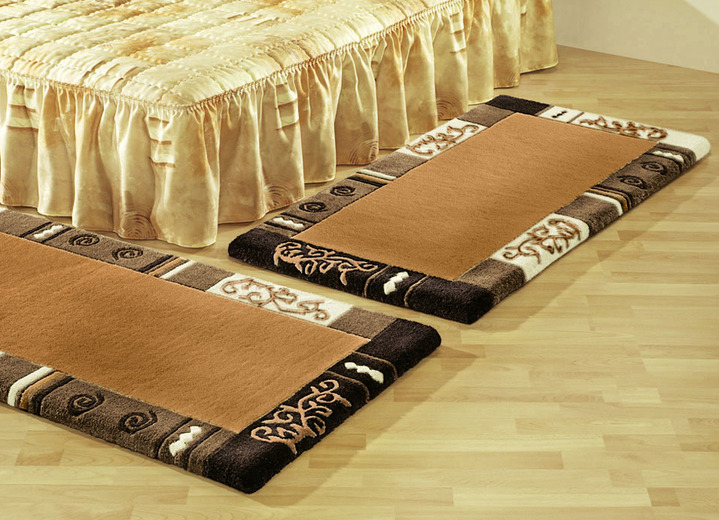 Bettumrandungen - Handgetuftete Brücken, Teppiche und Bettumrandungen, in Größe 103 (Brücke, 60x90 cm) bis 325 (Bettumrandung, 3-teilig), in Farbe BLAU Ansicht 6