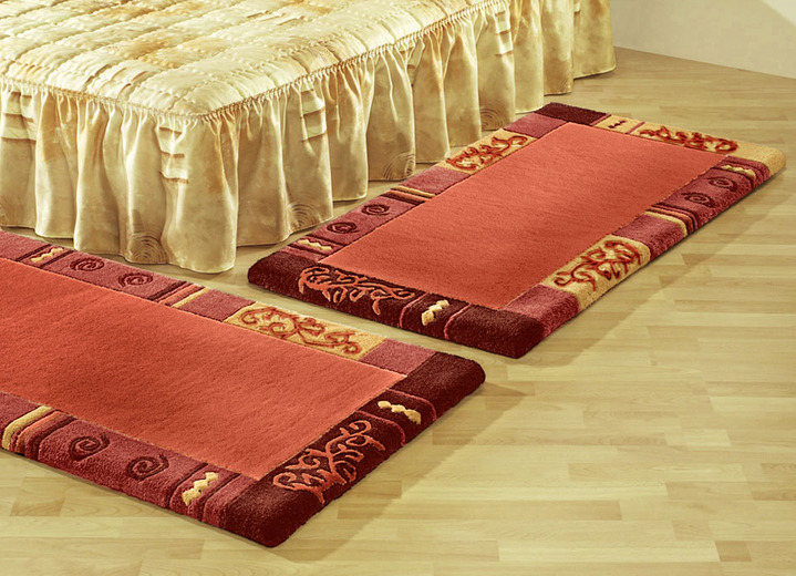 Bettumrandungen - Handgetuftete Brücken, Teppiche und Bettumrandungen, in Größe 103 (Brücke, 60x90 cm) bis 325 (Bettumrandung, 3-teilig), in Farbe BLAU Ansicht 9