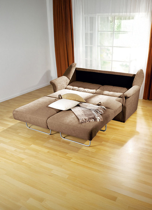 Schlafsofas - Verwandlungssofa mit hochwertiger Polsterung, in Farbe CREME Ansicht 5