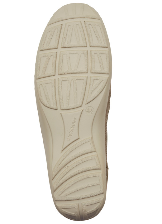 Komfortschuhe - Waldläufer, bequeme Damen-Slipper, Weite H, mit herausnehmbarem Fußbett, in Größe 4 1/2 bis 8 1/2, in Farbe MARINE Ansicht 9