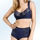 Slips - Miss Mary Miederhose mit Elastikspitze – Farbe MARINE – Ansicht 2 Slips - Miss Mary Miederhose mit Elastikspitze, in Größe 038 bis 054, in Farbe WEISS – Farbe MARINE – Ansicht 2