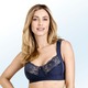 Soft-BH - Miss Mary BH mit elastischen Spitzeneinsätzen – Farbe MARINE – Ansicht 2 Soft-BH - Miss Mary BH mit elastischen Spitzeneinsätzen, in Größe 080 bis 120, in Cup G, in Farbe GRÜN – Farbe MARINE – Ansicht 2