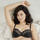 BHs - Felina Conturelle-Bügel-BH mit Stickereispitze – Farbe SCHWARZ – Ansicht 2 BHs - Felina Conturelle-Bügel-BH mit Stickereispitze, in Größe 070 bis 100, in Cup G, in Farbe WEISS – Farbe SCHWARZ – Ansicht 2