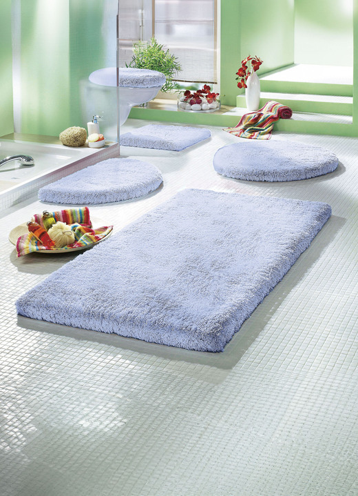 Badgarnituren - Mesana Badgarnitur mit rutschhemmender Rückseite, in Größe 100 (Vorleger halbrund, 50/ 80 cm) bis 112 (Deckelbezug, 47/ 50 cm), in Farbe BRAUN Ansicht 5